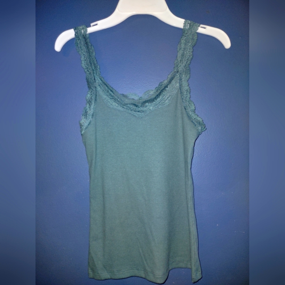 SO Women's Camisole with Lace Trim - Teal